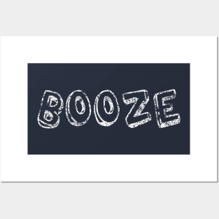 Booze Fun Font - Distressed Posters and Art